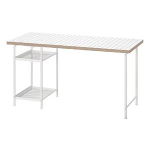 Стол письменный Ikea Lagkapten/Spand 140х60, 2 полки, белый/антрацит