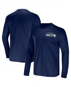 Мужская футболка с длинным рукавом из коллекции nfl x darius rucker by college navy seattle seahawks team Fanatics, синий