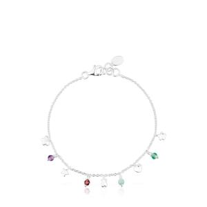 Браслет Tous Bold Motif With Gemstones And Motifs, серебро