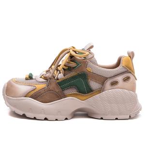 MATA Дышащие массивные кроссовки женские низкие желтые, цвет Yellow