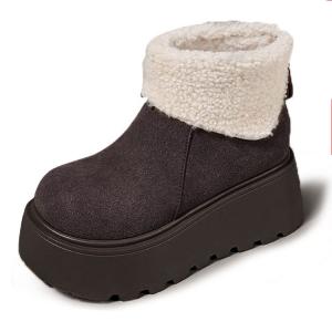 Ботинки Warm Height Increasing Slip-Resistant Ankle-Length Snow Boots Women's Medd, Coffee