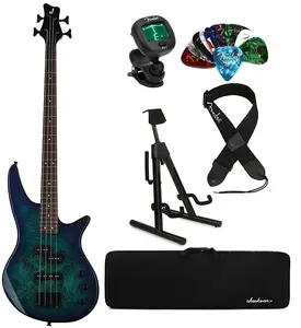 Бас-гитарный комплект Jackson JS Series Spectra JS2P IV Electric Bass Essentials - Синий взрыв
