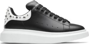 Кроссовки Alexander McQueen Studded Oversized Sneaker White Black, черный
