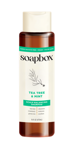 Шампунь для балансировки кожи головы с маслом чайного дерева и мятой Soapbox, 16 oz