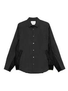 Куртка-рубашка в клетку SACAI, серый