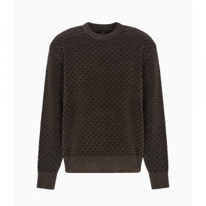 Свитер с вышитым узором ARMANI EXCHANGE, оливковый