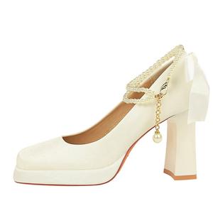 Dunnu Женские туфли на высоком каблуке бордово-белые, цвет White