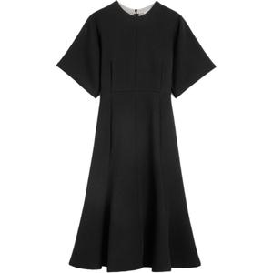 AMIPARIS Женское черное платье с коротким рукавом