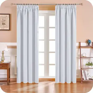 Плотные шторы MRTREES со сборками на тесьме, 245x140 см, белые, 2 шт. Sonstige Vorlage