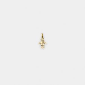 Подвеска Parfois Boy With Cubic Zirconia - 925 Sterling Silver, золотой