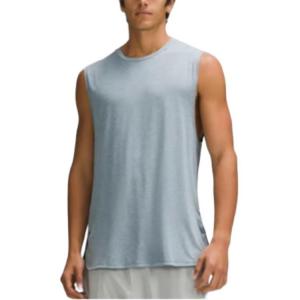 Мужская майка с круглым вырезом, умеренно прямой крой Lululemon, mixed color belgian синий/bbhr