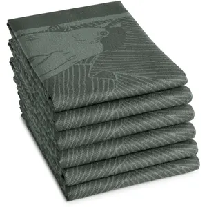 Полотенце для посуды Birdy Ddddd, серо-зеленый/серый/зеленый