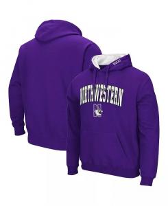 Мужская фиолетовая толстовка с капюшоном Northwestern Wildcats Arch and Logo 3.0 Colosseum