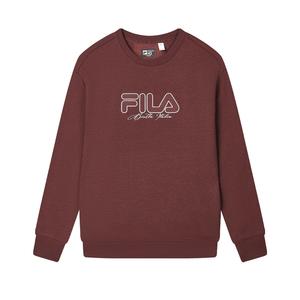 Оригинальный свитшот унисекс винного цвета FILA