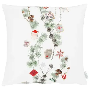 Наволочка 3711 Apelt, зеленый/белый