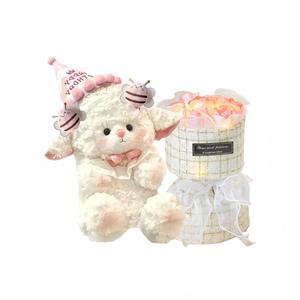 Princess Little Sheep Super Cute Bowknot Dolls Плюшевая кукла высота 22см/32см LALABABY