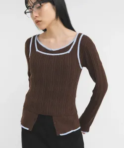 Комплект из майки и кардигана (2-в-1) Kbf, цвет Brown