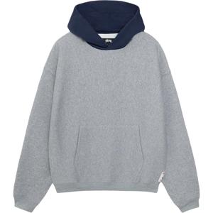 Худи Stüssy с логотипом Stussy, серый