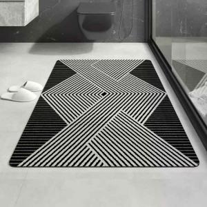 AOVOC Ковер 70х105 см из диатомита, грязеотталкивающий, впитывающий, нескользящий, быстросохнущий, для ванной комнаты