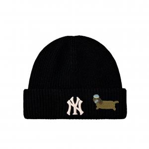 Шапка-бини из полиэстера и акрила, унисекс MLB, черный