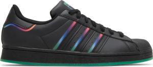 Кроссовки Adidas Superstar 'Black Green', черный