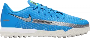 Лимитированные кроссовки Nike Phantom GT Academy TF GS 'Photo Blue Metallic Silver', синий