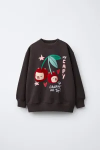 Flock cherry capybara capyfun толстовка Zara, коричневый