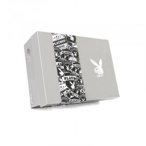 Playboy Белые мужские высокие скейтборд кроссовки Box, цвет White [high-top]