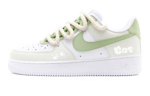 Nike Air Force 1 LE Anti Kick And Abrasion Resistant низкие детские скейтборд кроссовки light green для подростков