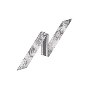 DIOR Шёлковый шарф Mulberry серый, Ivory and Gray