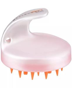 Массажная щетка для волос и шампунь с мягкой силиконовой щетиной Stylecraft Professional, цвет Orange