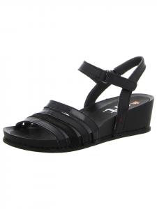 Босоножки на танкетке черного цвета *art