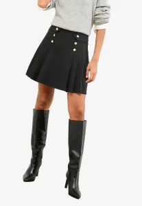 Мини-Юбка в стиле милитари стандартного кроя с пуговицами Lipsy, Black
