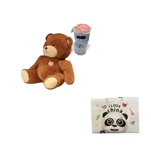 Плюшевый мишка Bear Dolls высота 35см/45см/60см Bitter purchase, коричневый/розовый