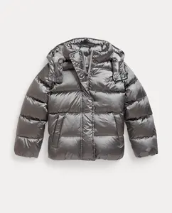 Детская куртка с отстегивающимся капюшоном Polo Ralph Lauren, серый