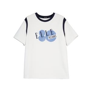 ELLE Футболка женская Ecru с круглым вырезом, умеренно прямого кроя