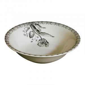 Gien,Tulipes Noires Миска для хлопьев/фруктов,0,35 л Gien Fayencerie, белый черный