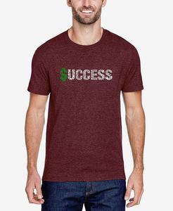Мужская футболка премиум-класса Word Art Success LA Pop Art, красный