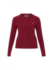 DreiMaster Женский кардиган винно-красного цвета