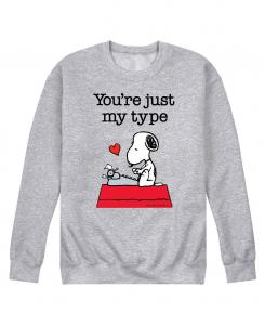 Мужская флисовая толстовка peanuts just my type AIRWAVES, серый