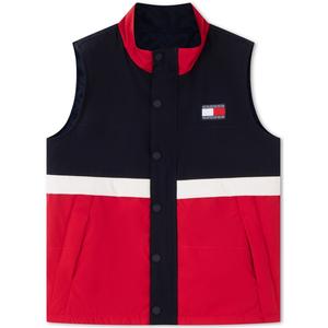 Tommy Hilfiger Жилет Navy Blue Print/Red & Black Patchwork детский