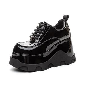 Shangjinni Повседневные однотонные туфли женские 9 см, черные