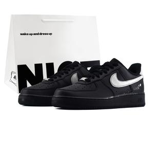 Кроссовки для скейтбординга Air Force 1 Kids Nike, черный серебряный