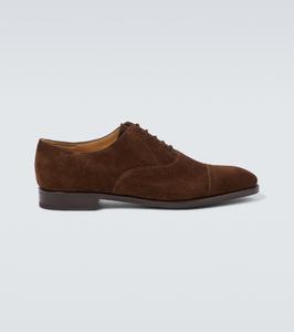 Туфли Дерби City II из замши John Lobb, темно-коричневый