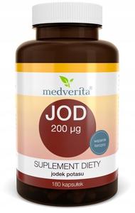 Диетическая добавка, Медверита, Йод 200 ед йодид калия щитовидной железы, 180 капсул Medverita