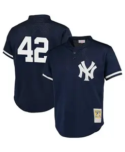 Мужская тренировочная бейсбольная майка New York Yankees из коллекции Cooperstown Big and Tall, цвет Navy, модель Mariano Rivera Mitchell & Ness