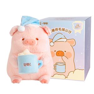 Плюшевая игрушка LuLu Pig Box в виде спящей куклы, высота 31 см M&G SHOP