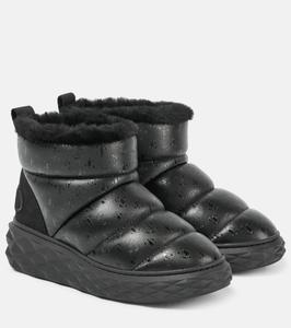 Кожаные зимние ботинки Xan с подкладкой из овчины Jimmy Choo, V Black Mix