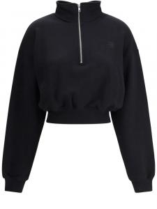 Укороченная толстовка с высоким воротом ÉTERNE ETERNE, черный