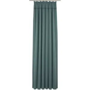 Штора Wiessee с присборенной лентой, 1 шт. Wirth, зеленый